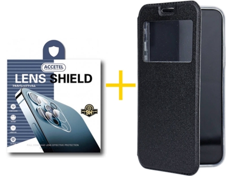 Carcasa + 1 Protector de Cámara para iPhone 11 Pro Max ACCETEL Negro