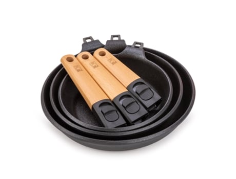 BRA Market - Set de 3 Sartenes 18, 22 y 26 cm Full Induction y Protector BRA Safe