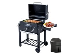 Parrilla para barbacoa, área de cocción extragrande, control de temperatura ajustable, color negro OEM