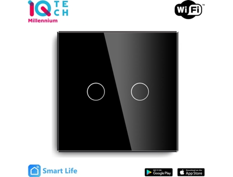 Switch IQTECH Millennium, Zigbee Wall 1 Gang Glass Panel No Neutral, Smartlife