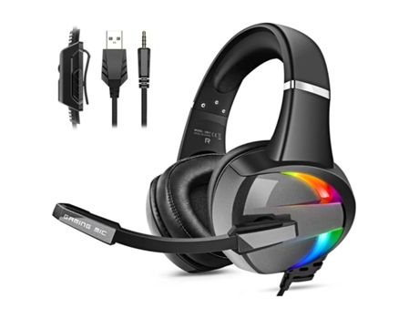 Auriculares para juegos para Ps4 Ps5 Ps4 con micrófono con cancelación de ruido sonido envolvente 3D para juegos con BISBISOUS