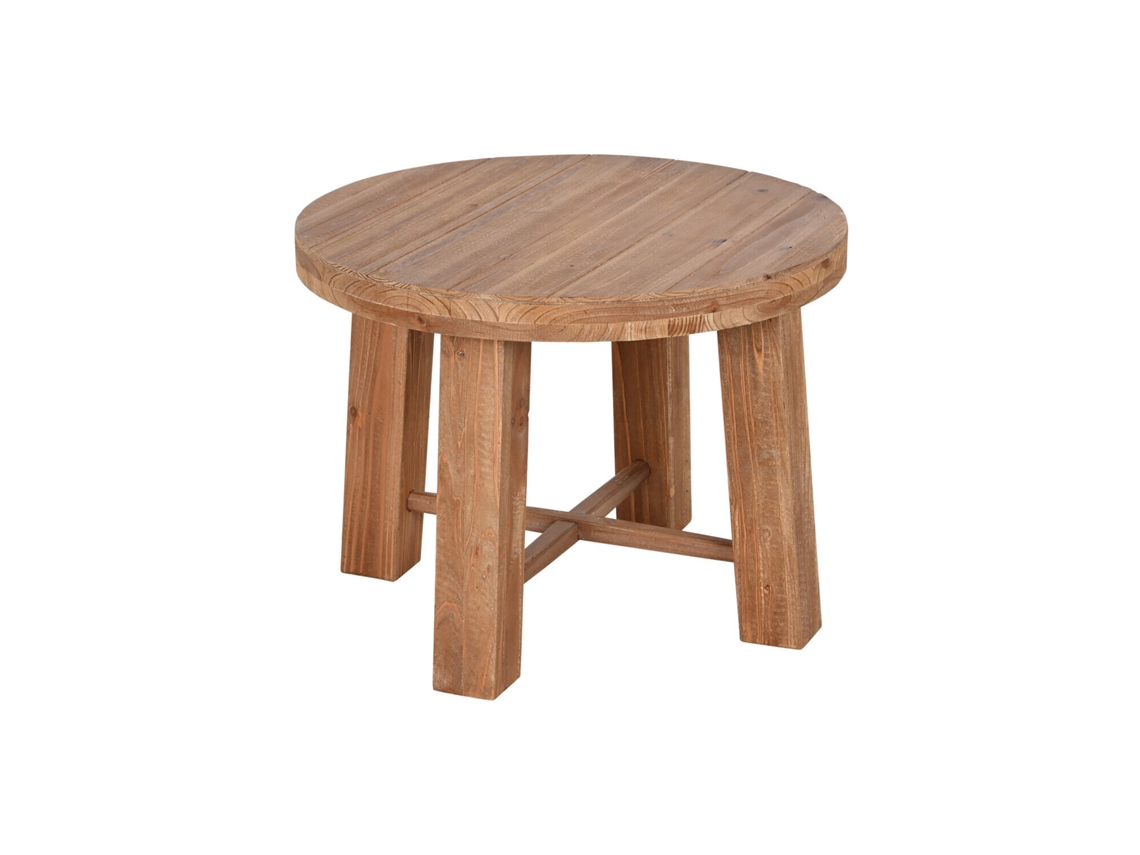 Mesita Auxiliar Abeto Mdf Marron 60x60x45cm