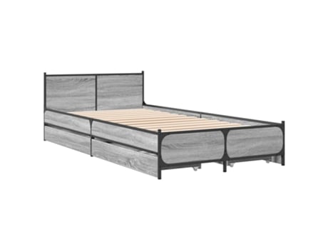 Cama con Cajones Sonoma Gris VIDAXL Madera Gris (90x190cm)