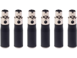 Adaptador De Audio Xlr Mini De 3 Pines Macho A 4 Pines (6 Unidades) Para Convertidor De Señal Hi-fi