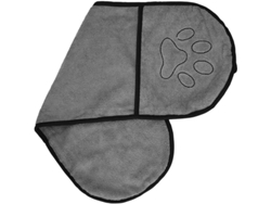 Toalla De Baño Para Mascotas, Microfibra Absorbente, Secado Rápido, Lavable A Máquina, 25 X 8,85 Pulgadas, Gris