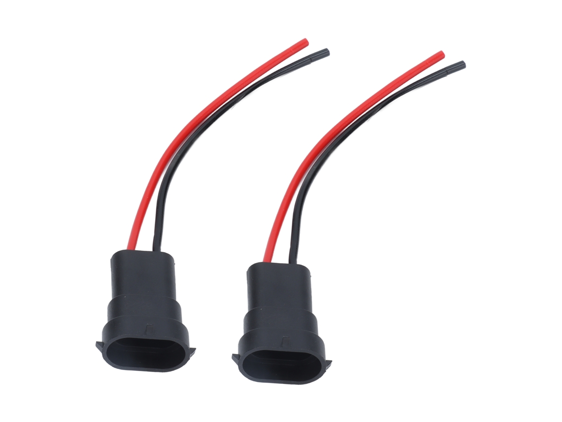 2 Adaptadores De Enchufe Macho Con Cable Para Faro Delantero, Arnés De Cobre De 12 V Para Bombillas H11, H8, 880 Y 890