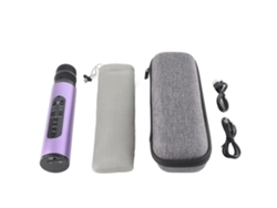 Microfone De Karaokê Sem Fio Bluetooth Portátil De Mão Para Festa Carro Casa Outdoor Ktv Roxo