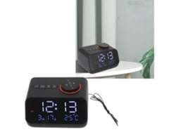 Reloj Despertador Digital Led Con Radio Fm, Termómetro Y Temporizador De Lavandería.