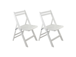 Pack 2 Sillas Plegables De Madera De Bambú Biano 46x44x78cm Thinia Home