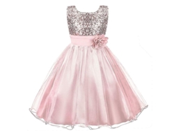 2026-vestido De Princesa Para Niña Con Lentejuelas Y Tul Para Fiesta Cumpleaños Boda 3-12 Años 110 Cm Rosa