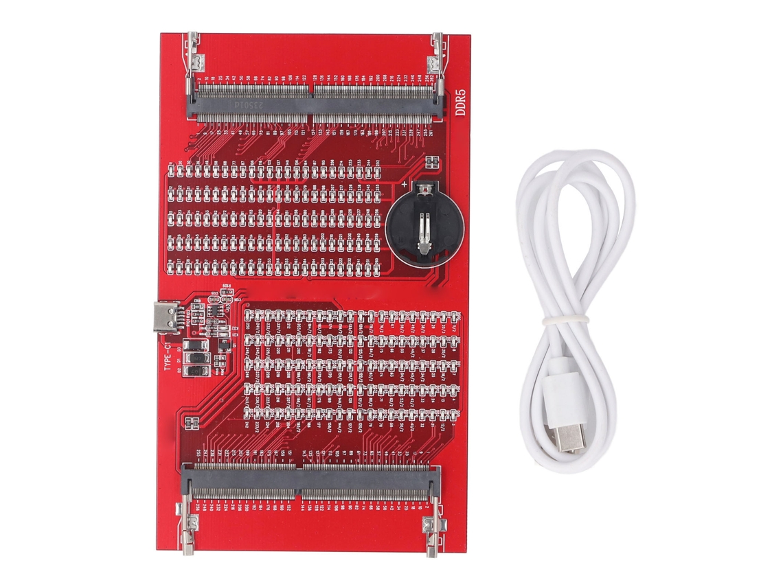 Testador De Memória Ram Ddr4 Ddr5 2 Em 1 Slot Para Notebook Com Luz Led Vermelha