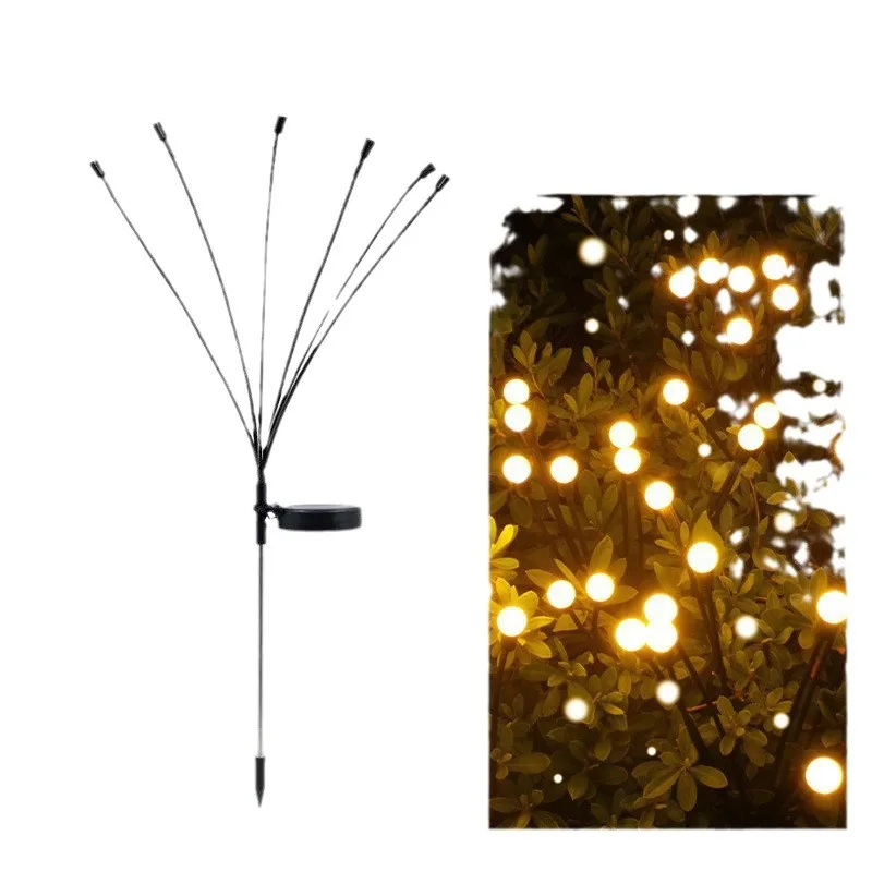 Lámpara Solar Led Para Jardín, Con Forma De Luciérnaga, Resistente Al Agua Y Apta Para Uso En Exteriores.