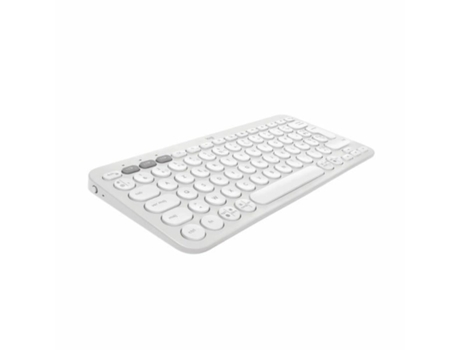 Teclado Bluetooth con Soporte para Tablet LOGITECH K380 Francés Blanco AZERTY