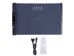 Alfombrilla Eléctrica Para Calentar Alimentos Con 3 Ajustes De Temperatura De 60 °c A 100 °c, Resistente Al Agua Y Al Aceite, Enrollable, Azul Oscuro.