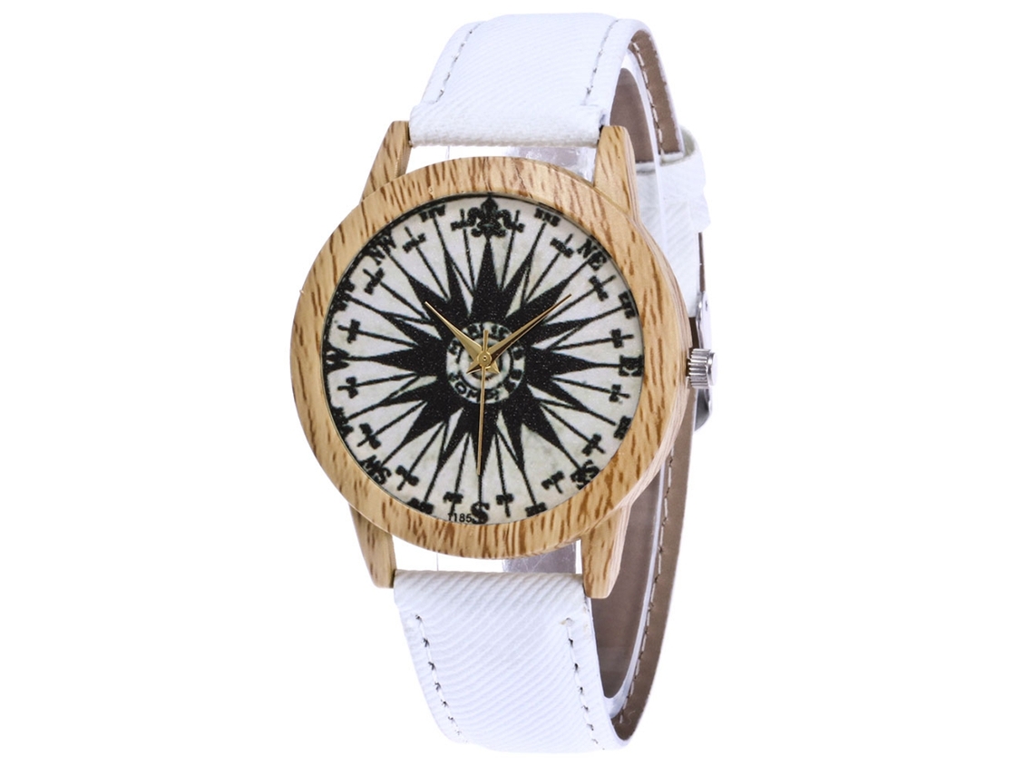Reloj De Pulsera Casual De Cuarzo Con Correa De Denim Para Hombre Y Mujer Blanco