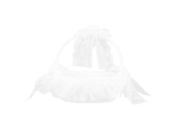 Cesta De Flores Para Boda Con Encaje Blanco, Romántica, Ligera, Elegante, Para Banquetes, Decoración.