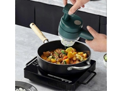 Cortador de verduras eléctrico portátil con 4 rebanadas y pelador de frutas y ensaladas: ideal para la cocina.