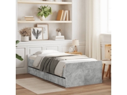 Estructura De Cama Con Cajones Gris Hormigón 75x190 Cm