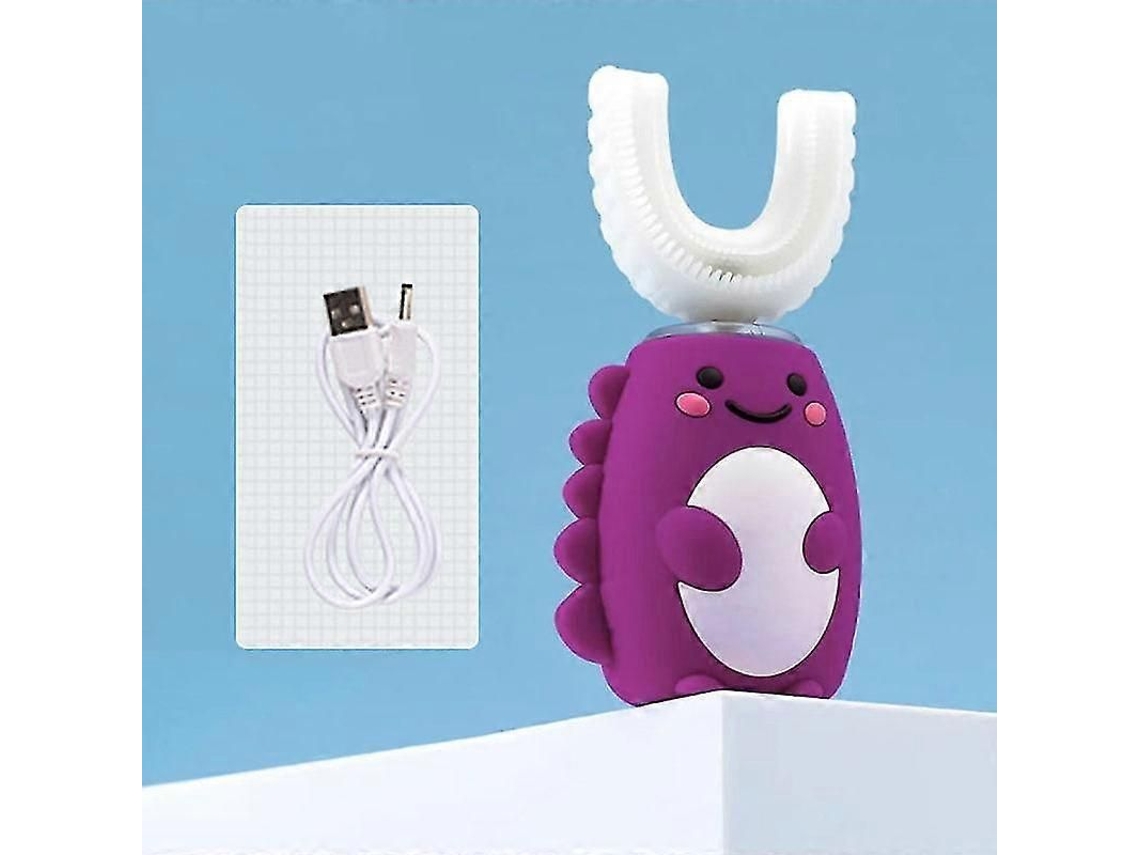 Cepillo de dientes eléctrico infantil en forma de U con rotación de 360 ​​grados, herramienta inteligente de limpieza bucal para niños. GOKOCO