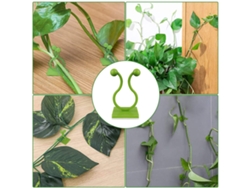 Gancho Autoadhesivo Para Plantas Trepadoras, Montaje En Pared, Retenedor Multifuncional, Verde, 50 Piezas, Abs