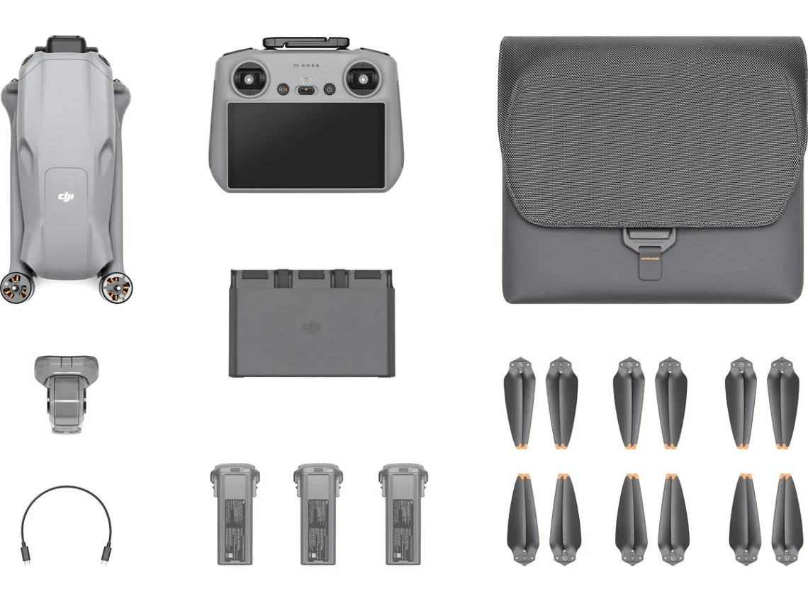 Drone DJI Air 3 Fly More Combo Rc2  (4K - Autonomía: Hasta 46 min - Gris)