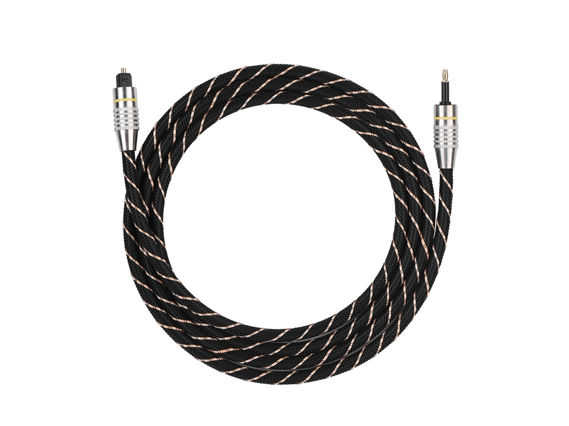 Cable De Audio Óptico Toslink Para Miniconector Spdif De 3,5 Mm Con Conector Chapado En Oro De 1,5 M