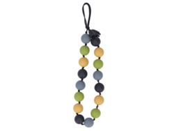 Colgante Masticable De Silicona Con Perlas Para Bebés, Colgante Para Dientes, Color Negro, Masaje De Goma, Juguete De Dientes