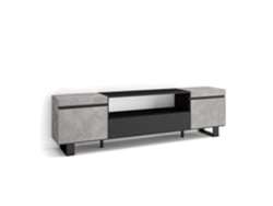 Mueble de TV SKRAUT HOME para TVs hasta 80'' (Gris - Melamina - 200x35x57 cm)