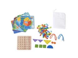 Mali brinquedo de Arte com Botões Musthroom Nali Puzzle Tabuleiro de Pinos para Crianças 3+ Educação Infantil