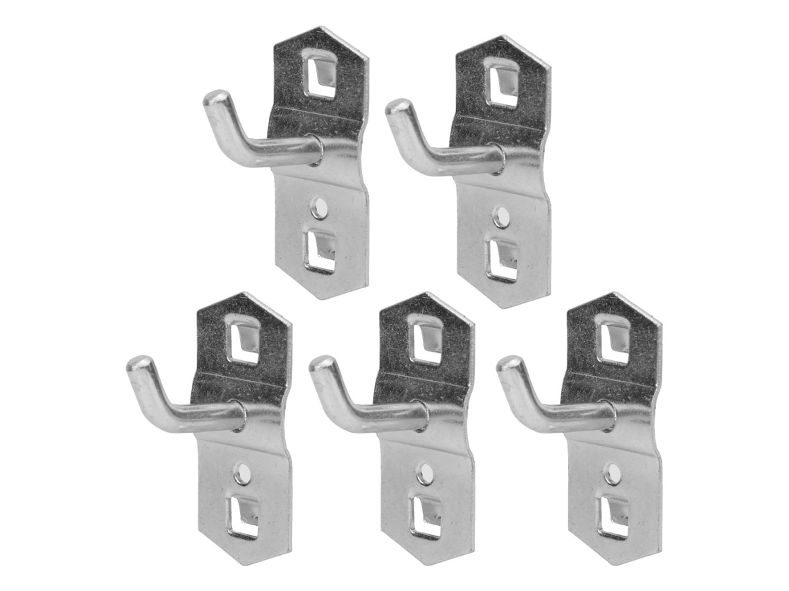 5 Ganchos De Acero Galvanizado Para Armario De Herramientas, Estante Para Llaves Inglesas, 25x6 Mm