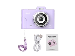 Cámara Ccd Dual De Alta Definición H8, Cámara Retro Para Estudiantes, 1080p, Color Morado, 32 Gb De Memoria