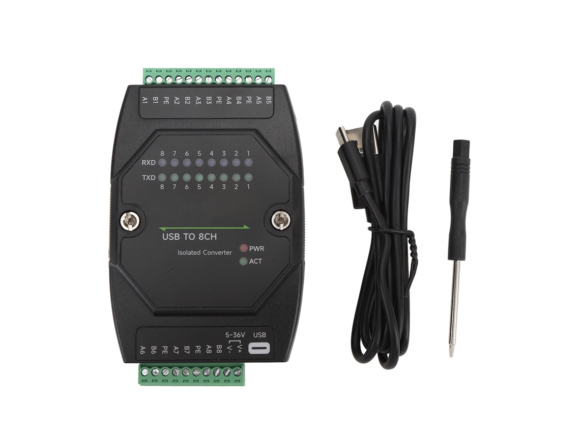 Convertidor De Puerto Serie Rs485 Aislado De 8 Canales De Usb C 1200-921600bps