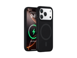 (negro, Iphone 17 Pro) Funda Magnética Resistente Para Iphone, De Silicona Líquida De Color Sólido Y Diseño Sencillo.