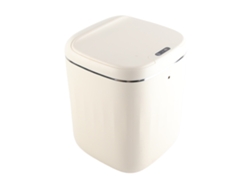 Basurero eléctrico semi-táctil automático Baok de 20 litros con sensor, fácil de limpiar, de PP resistente al agua, para cocina y baño, color blanco crema, sin pilas.