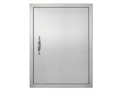 Puerta de cocina exterior de acero inoxidable de 508 x 686 mm con instalación reversible Tekmaquinas