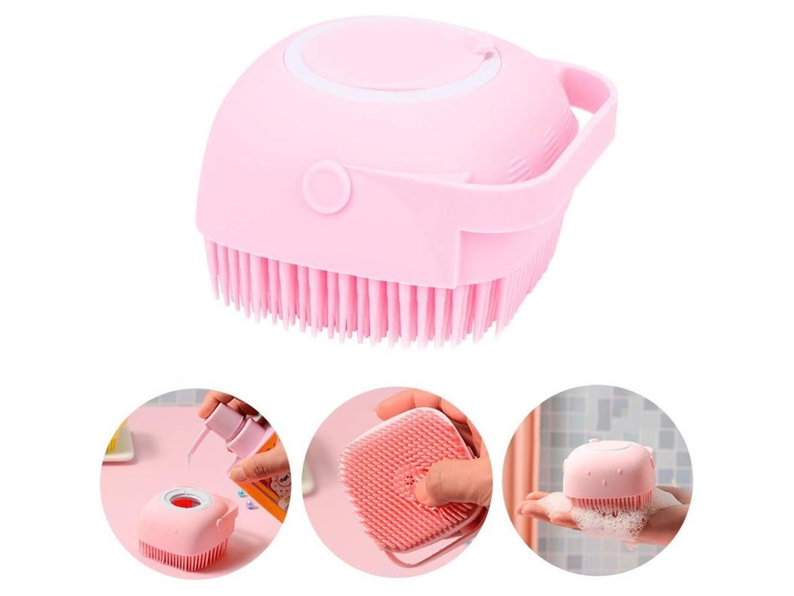 Cepillo De Baño De Silicona Con Dispensador De Gel, Suave Para Masajes Y Piel Sensible.
