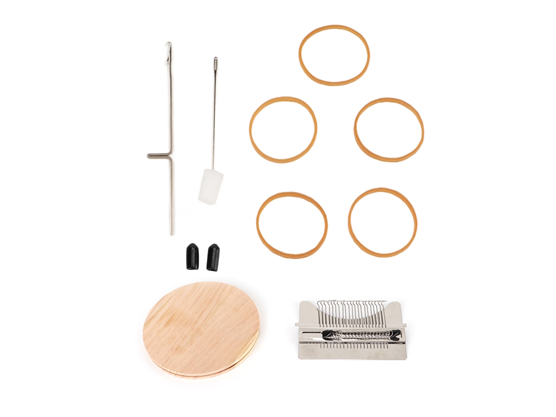 Máquina de tejer pequeña para rellenar ropa rotativa, kit de tejeduría DIY con 21 ganchos