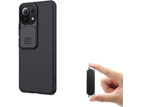 Carcasa Xiaomi Mi 11 Lite 5G PHONESHIELD Camshield y Soporte Magnético Negro