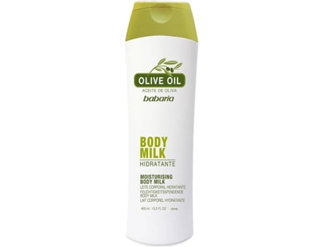 Aceite Corporal BABARIA Olive Oil Body Milk Hidratante (400 ml)