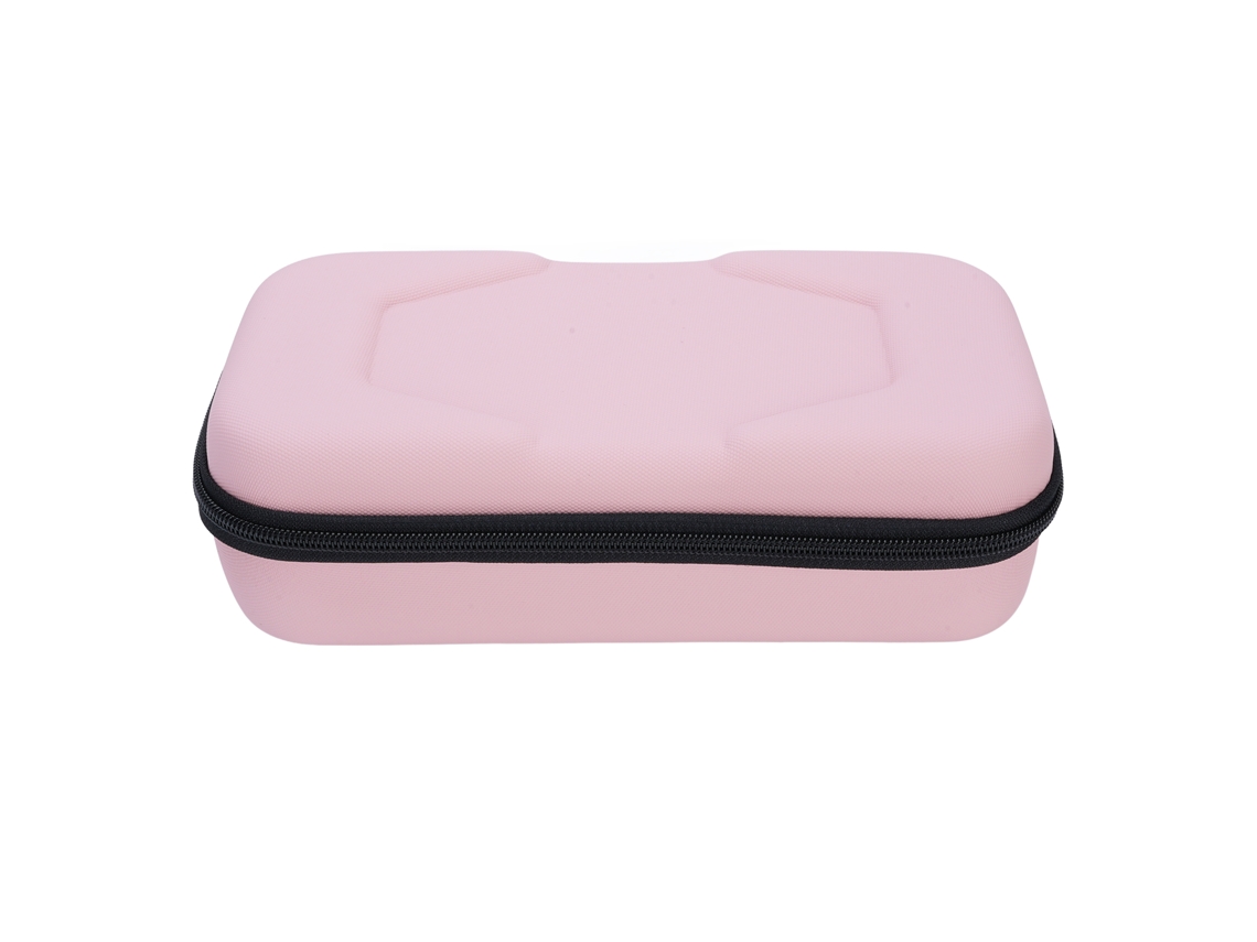 Capa De Transporte Para Switch Oled Console Eva Pu Case Com 20 Slots Para Cartões De Jogo De Viagem Rosa