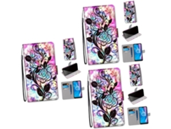 Soporte Para Teléfono De 3 Piezas Con Funda Compatible Y Diseño Artístico Integrado.