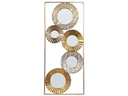 Espejo decorativo BELIANI Maicoba de Hierro Dorado 39x5x90