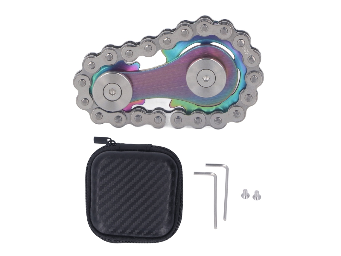2026 Juguete De Decompresión Cadena De Bicicleta De Metal Engranajes Para Aliviar Estrés Y Concentración Multicolor