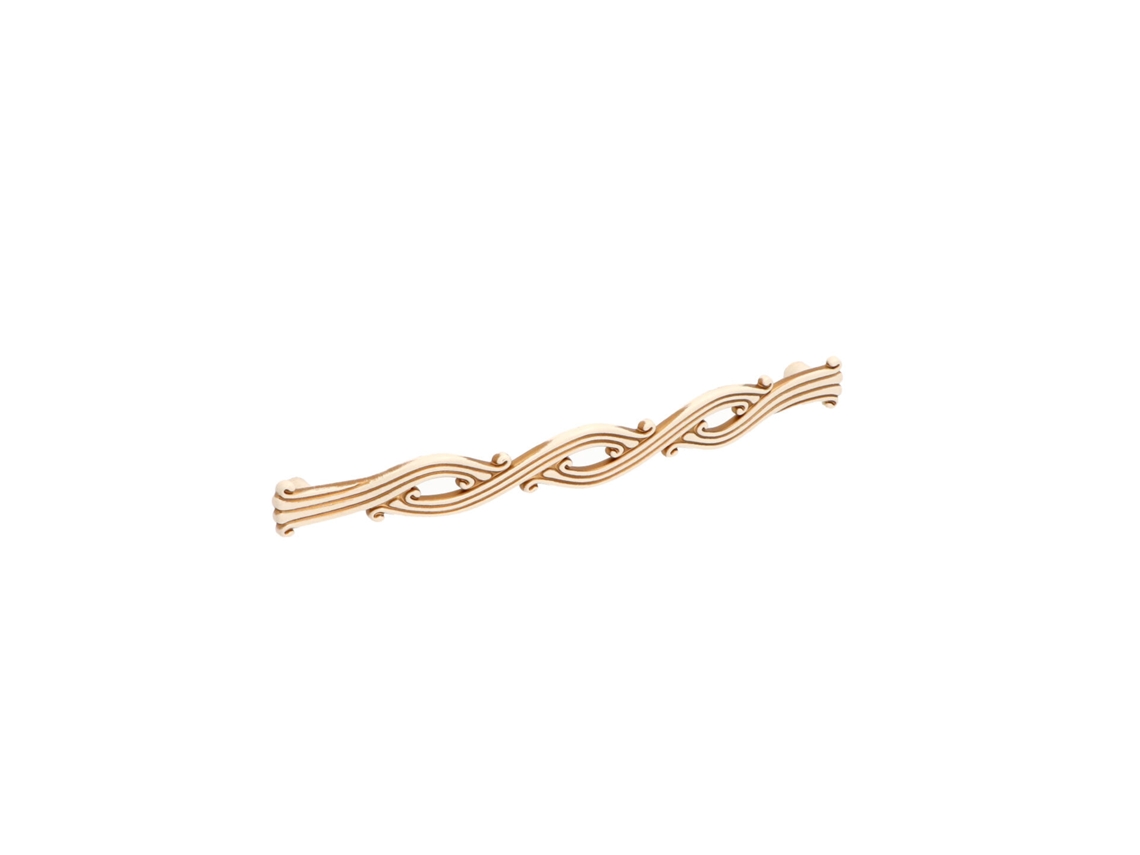 Tirador Para Mueble De Zamac Distancia Entre Ejes 192mm Pátina Real En Oro Marfil Lote De 25