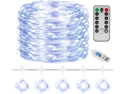 Guirnalda de Luces LED 300 LEDs, USB, Con Mando a Distancia, Para Decoración de Interiores y Fiestas NEVEANCE