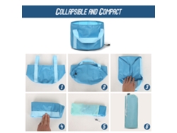 Cubo/fregadero portátil plegable de 16 litros para acampar.