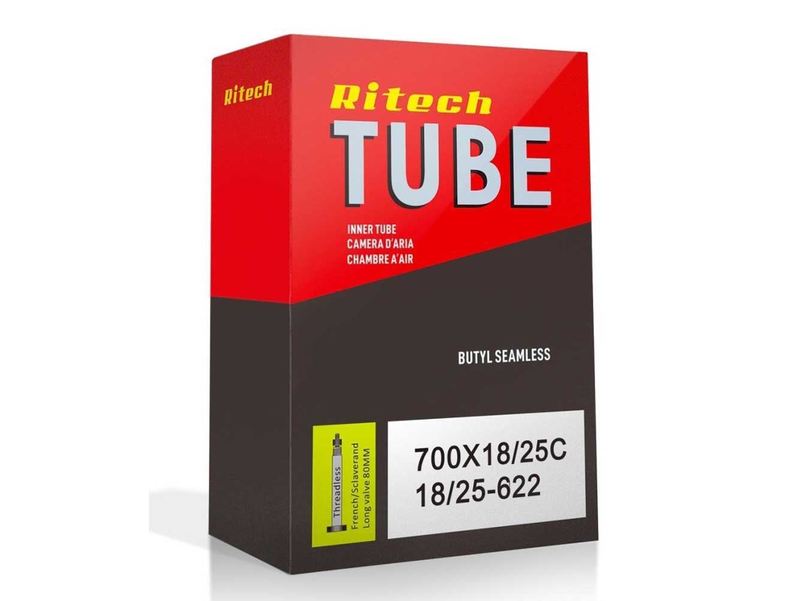 Tubo Interno Liso Presta 80 Mm Prateado 28´´-700 / 18-25Ritech
