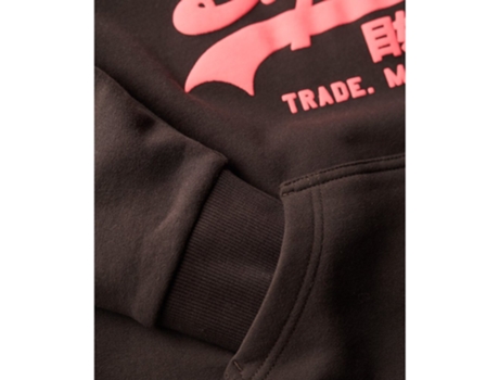 Sudadera con Capucha de Mujer SUPERDRY Fluorescente Negro (XS)