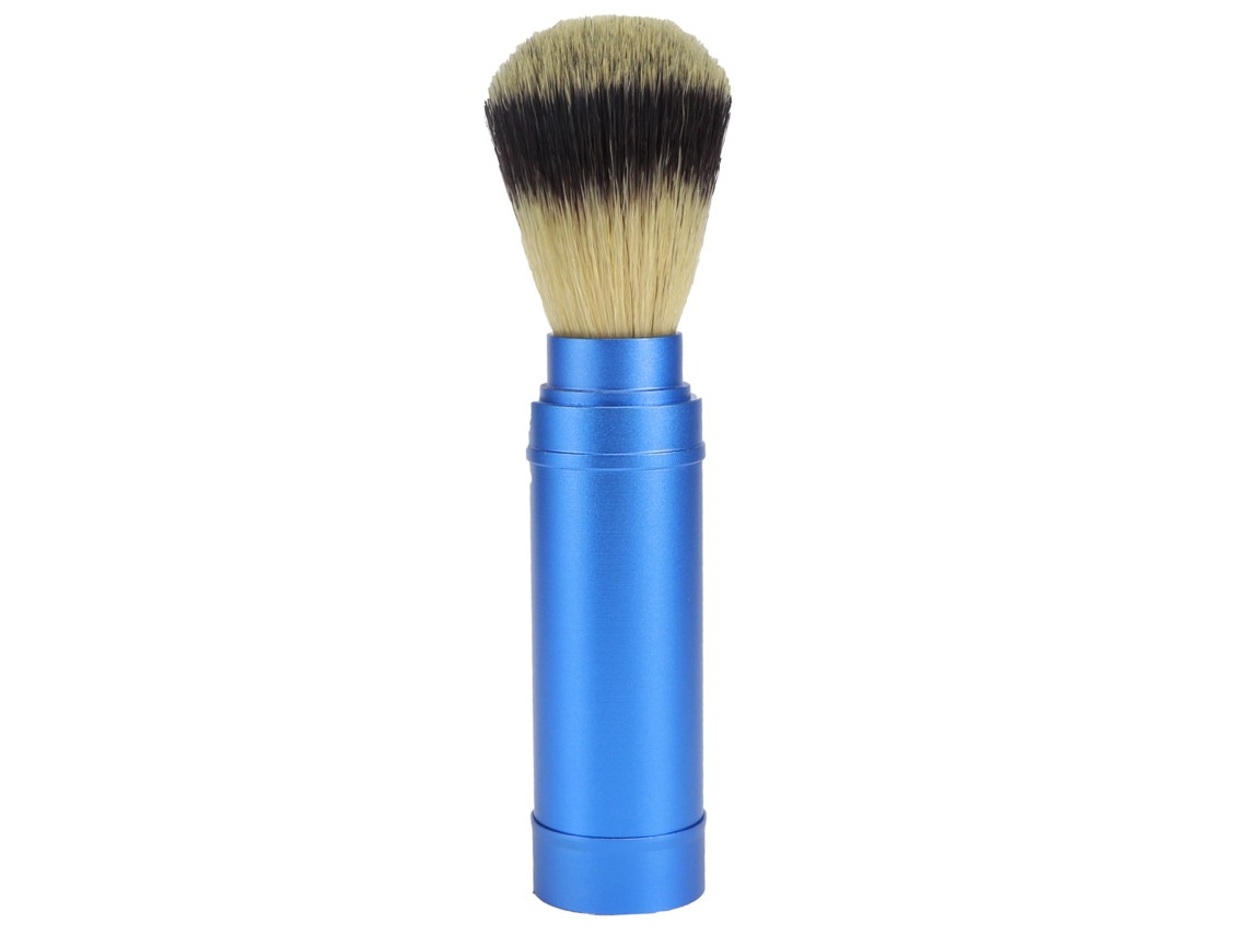 Brocha de afeitar portátil para viajes y limpieza facial.