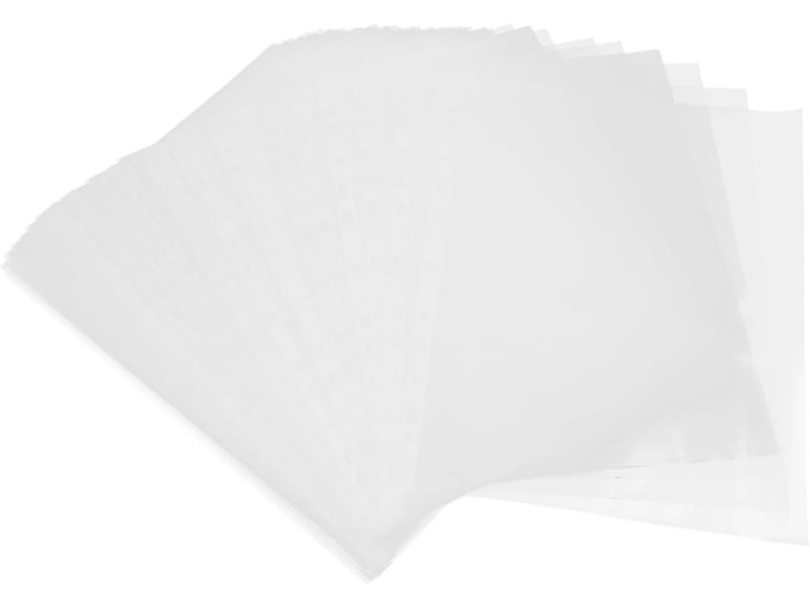 100 Fundas Transparentes Resistentes Para Archivadores, Ideales Para Fotos, Recetas Y Certificados.